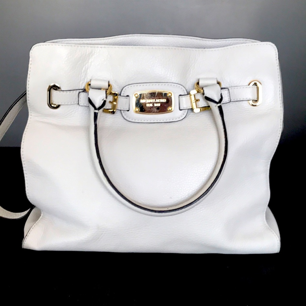 Michael Kors: Vanilla Hamilton Genuine Leather